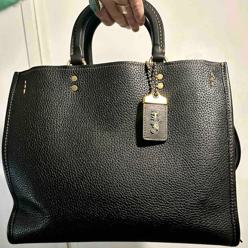 COACH Rogue 30/31 Black Leather + Brass w/ dustbag, some tags